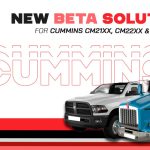 Sample vehicles for the update concerning the Beta Solutions for Cummins ECUs