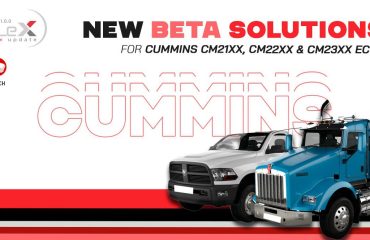 Sample vehicles for the update concerning the Beta Solutions for Cummins ECUs